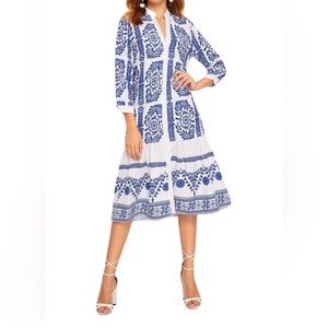blue and white shirt dress zara Grace and May Zara Shirt Dress